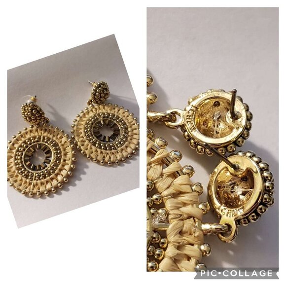 J. Crew Factory Rattan Earrings - Picture 1 of 4